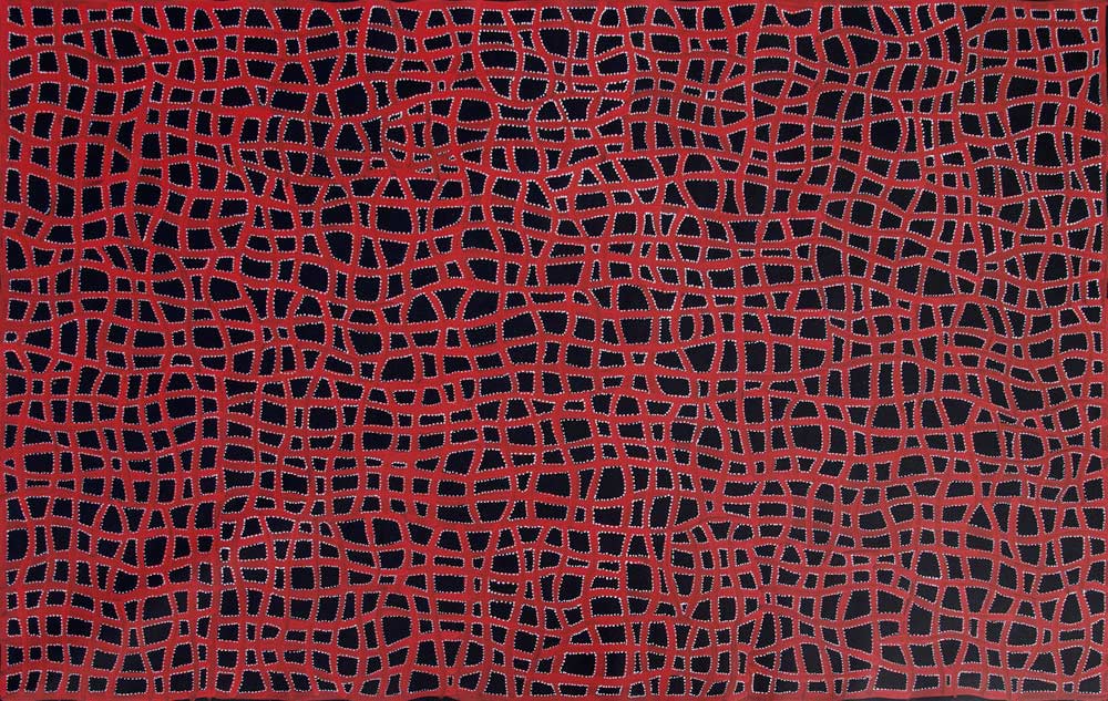 Woman S Body Paint Abie Loy Kemarre Aboriginal Art Painting Al1937