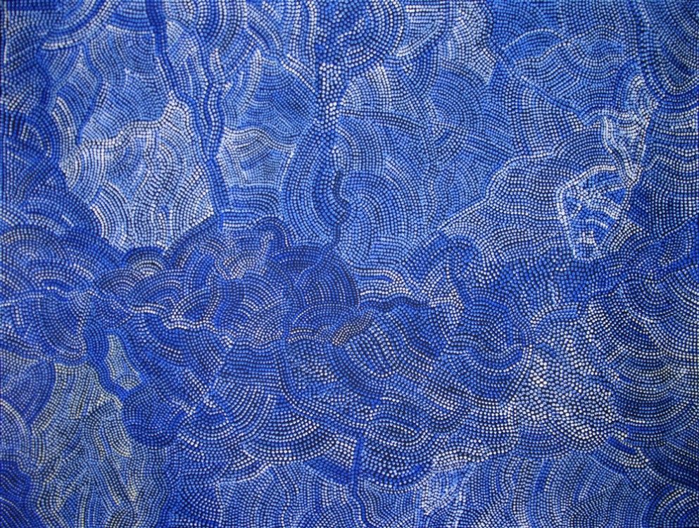 Joy Purvis Petyarre Bush Yam Seeds Australian Aboriginal Art Painting on canvas JP1727