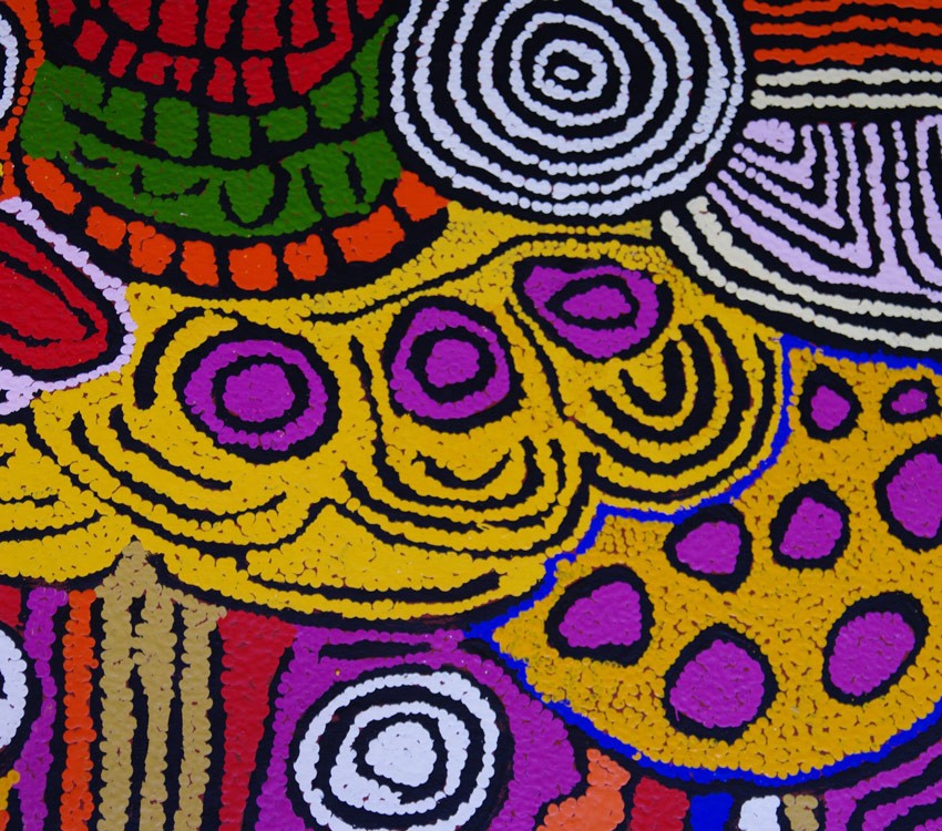 Aboriginal Art Painting on canvas by Maisie Campbell Napaltjarri Women’s Ceremony MC1753