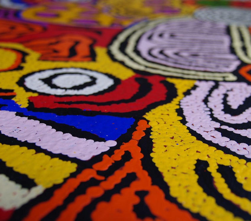 Aboriginal Artwork on canvas by Maisie Campbell Napaltjarri Women’s Ceremony MC1753