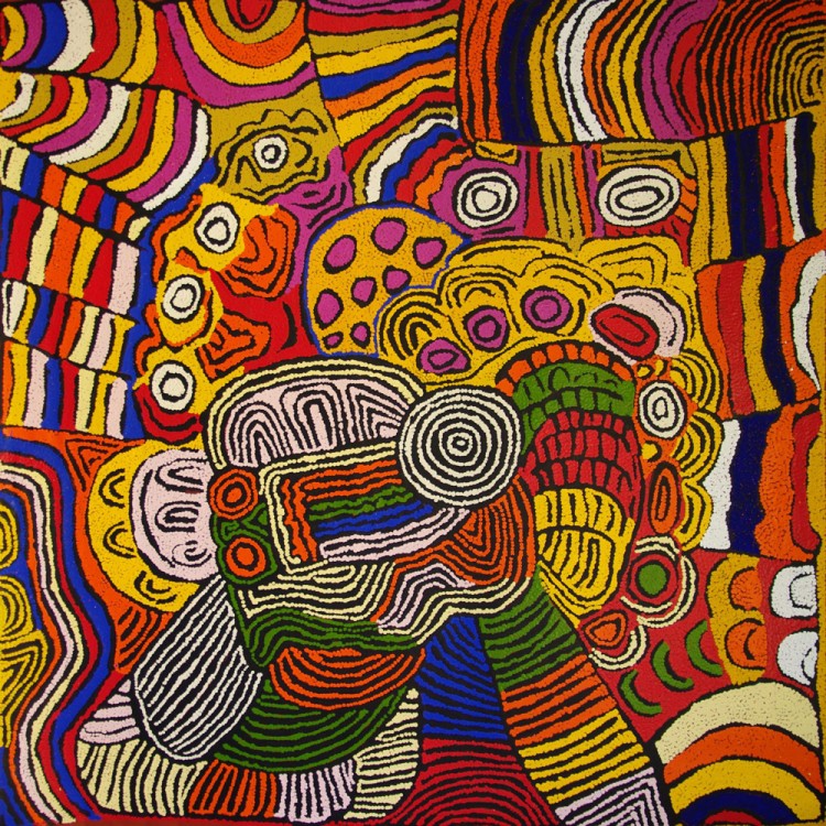 Maisie Campbell Napaltjarri Women’s Ceremony Australian Aboriginal Art Painting on canvas MC1753