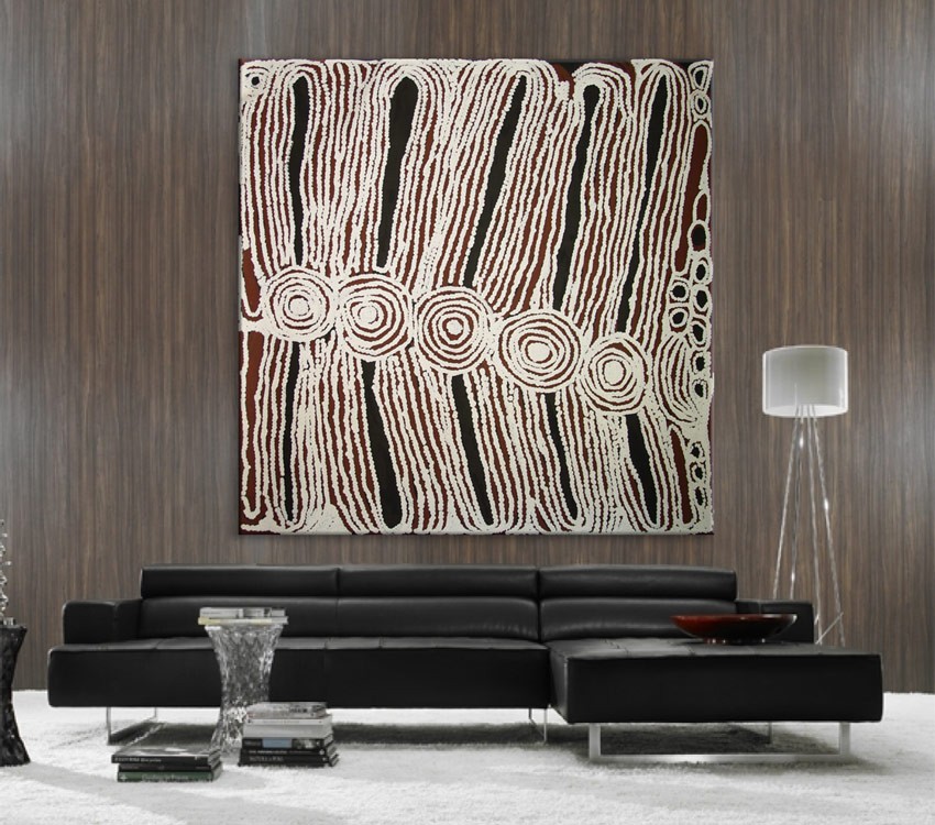Women’s Ceremony Ningura Napurrula Australian Aboriginal Artwork on canvas NN1756