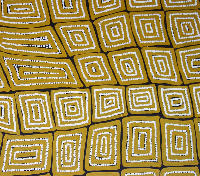 Aboriginal Art Painting on canvas by Thomas Tjapaltjarri Tingari Cycle TT1751