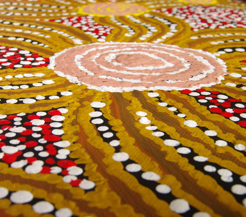 Aboriginal Artwork on canvas by Wipana Jimmy Fire Dreaming WJ1775