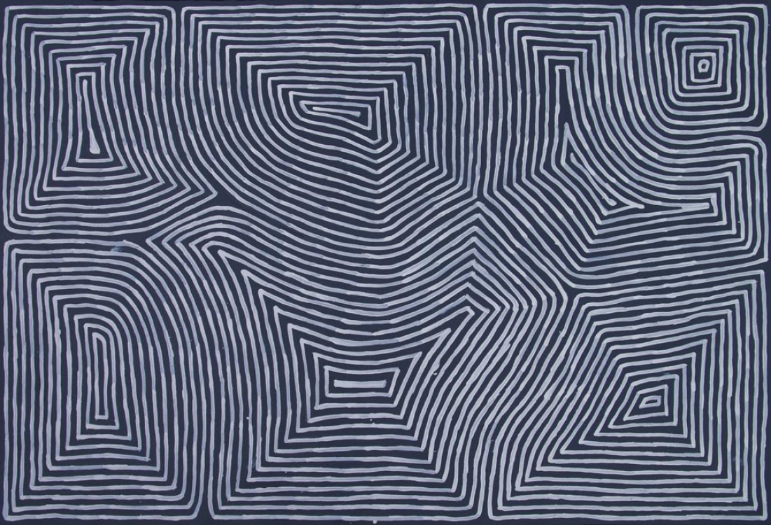 Jake Tjapaltjarri Tingari Cycle Australian Aboriginal Art Painting on canvas JT1923