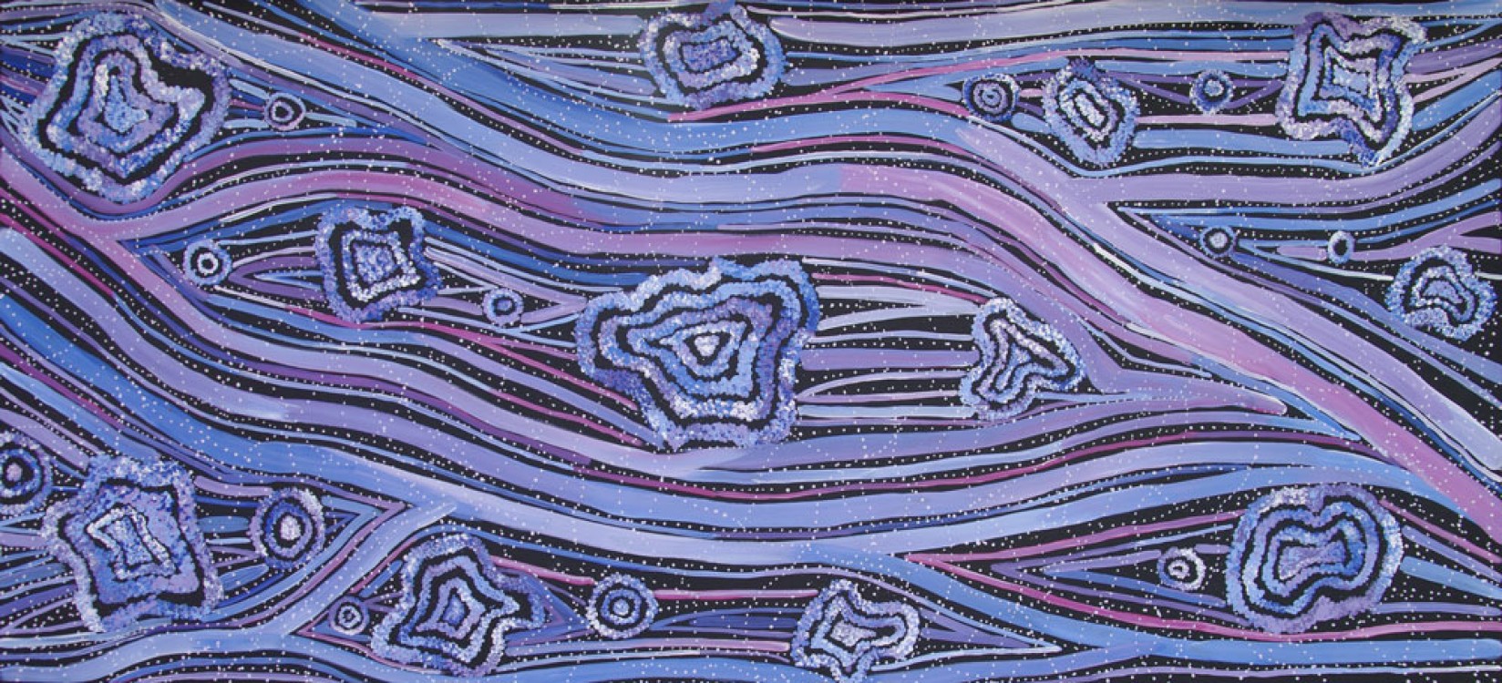 Margaret Lewis Napangardi Tali Sand Hills Australian Aboriginal Art Painting on canvas ML1877