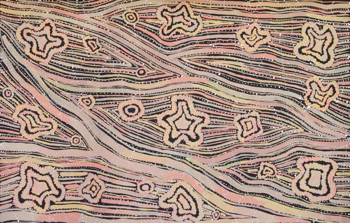 Margaret Lewis Napangardi Tali Sand Hills Australian Aboriginal Art Painting on canvas ML1878