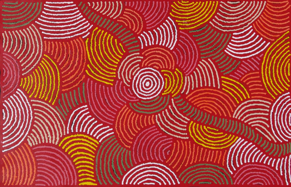Marlene Young Nungurrayi Women’s Ceremony Australian Aboriginal Art Painting on canvas MY1946