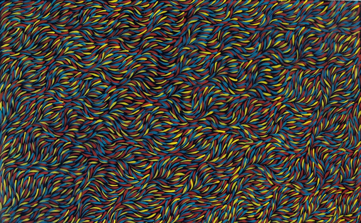 Rosemary Petyarre Bush Yam Leaves Australian Aboriginal Art Painting on canvas RP1856