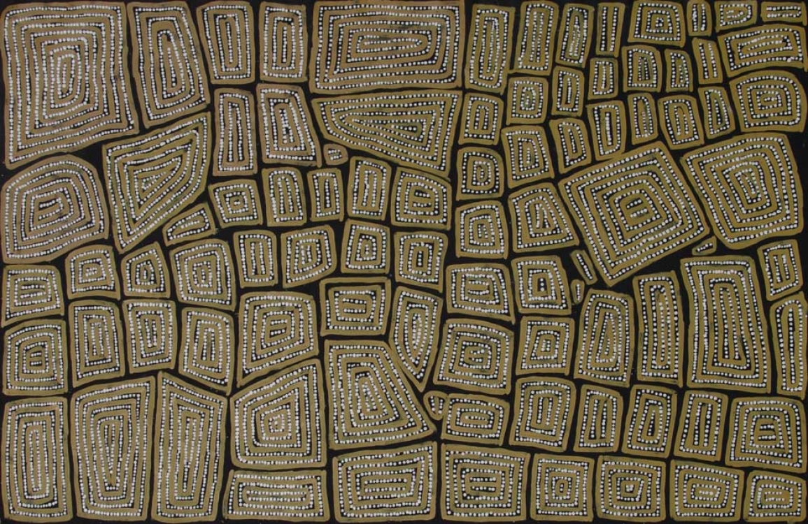 Thomas Tjapaltjarri Tingari Cycle Australian Aboriginal Art Painting on canvas TT1953