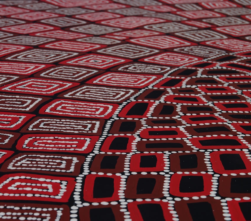 Thomas and Walala Tjapaltjarri Tingari Cycle Australian Aboriginal Art Painting on canvas WT1927-4