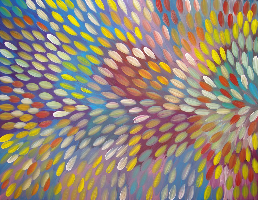 Aboriginal Art Painting By Gloria Petyarre Bush Medicine Leaves Gp1822