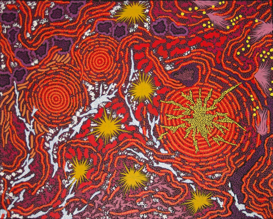 Gabriella Possum Nungurrayi Grandmother’s Country Australian Aboriginal Art Painting on canvas GP1704