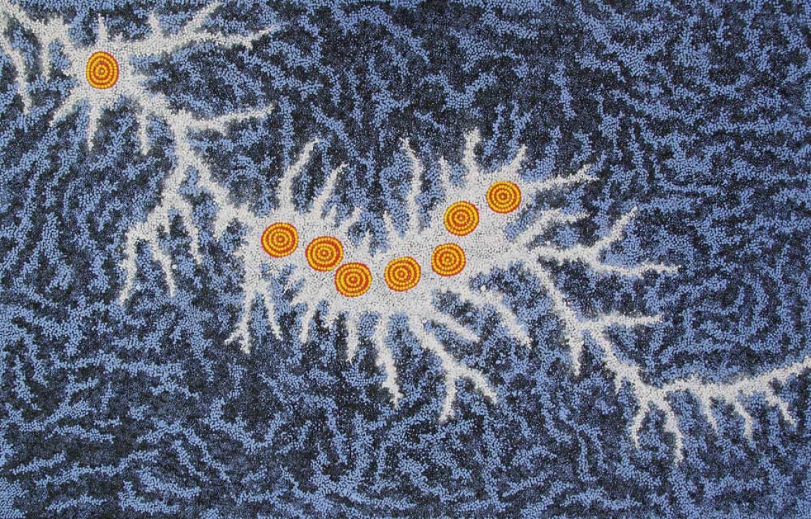 Aboriginal Art Painting By Gabriella Possum Seven Sisters Gp1964