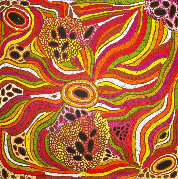 Lynette Corby Nungurrayi My Country Australian Aboriginal Art Painting on canvas LC1675