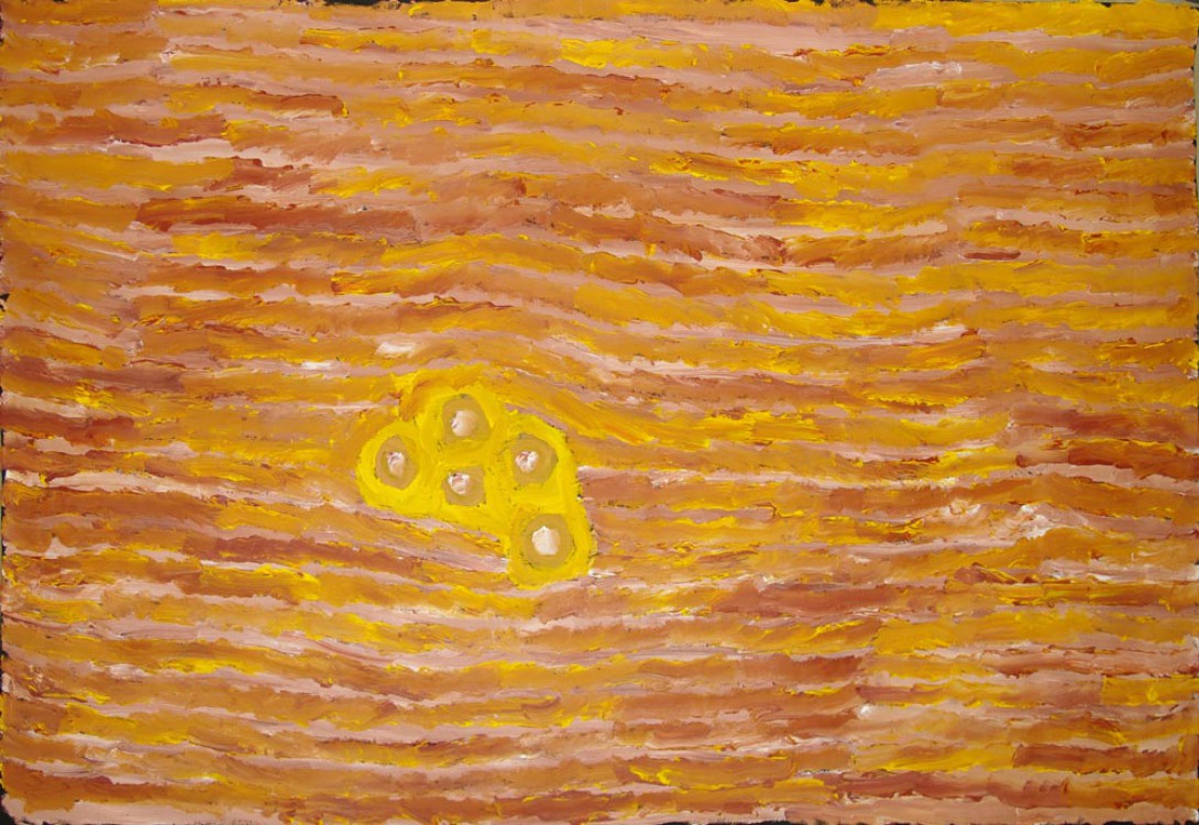 Makinti Napanangka Women’s Hair String Australian Aboriginal Art Painting on canvas MN1677