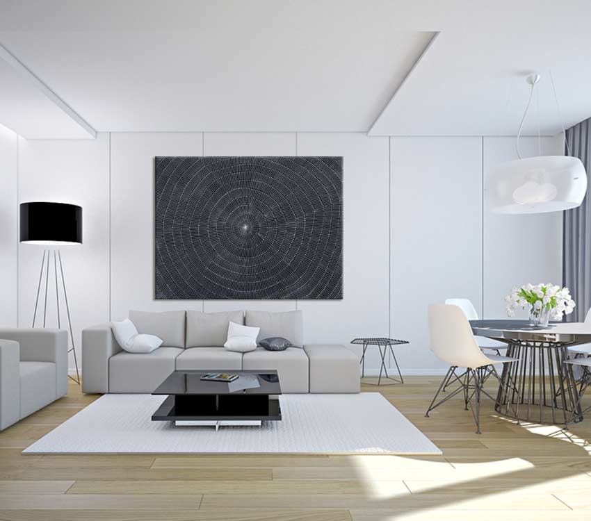 Kangaroo Dreaming Mary Rumble Pitjara Australian Aboriginal Artwork on canvas MR1951