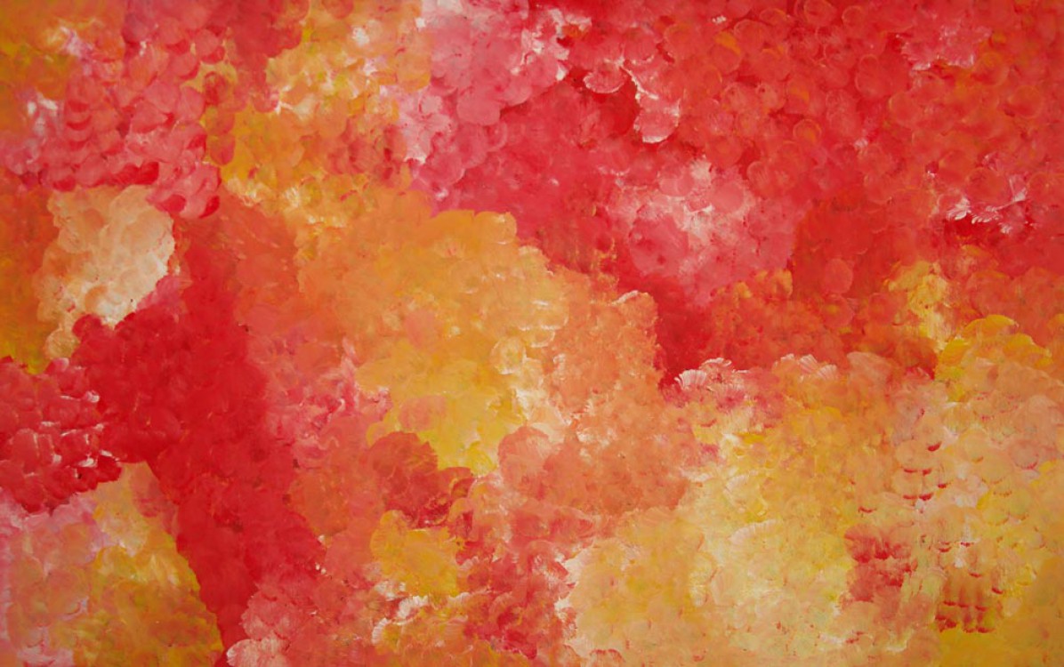 Polly Ngale Bush Plum Dreaming Australian Aboriginal Art Painting on canvas PN1643