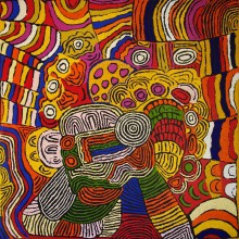 Maisie Campbell Napaltjarri Women’s Ceremony Australian Aboriginal Art Painting on canvas MC1753