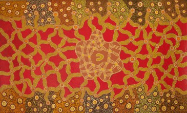 Wipana Jimmy Fire Dreaming Australian Aboriginal Art Painting on canvas WJ1774