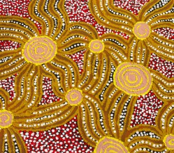 Aboriginal Art Painting on canvas by Wipana Jimmy Fire Dreaming WJ1775