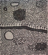 Yinarupa Gibson Nangala (Nungala) Ngaminya Australian Aboriginal Art Painting on canvas YN1748