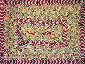 Violet Petyarre Awelye Australian Aboriginal Art Painting on canvas VP1752