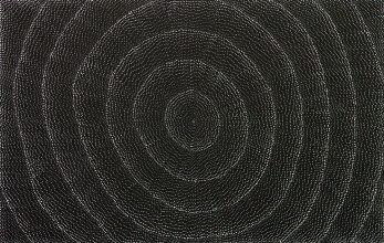 Lily Kelly Napangardi Rock Holes Australian Aboriginal Art Painting on canvas LK1897