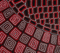 Thomas and Walala Tjapaltjarri Tingari Cycle Australian Aboriginal Art Painting on canvas WT1927-3