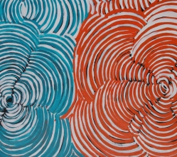 Aboriginal Art Painting on canvas by Ruby Daniels Nungala Women’s Rock holes RD1941