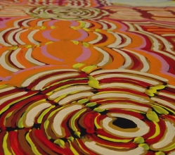 Aboriginal Art Painting on canvas by Ruby Daniels Nungala Women’s Rock holes RD1945