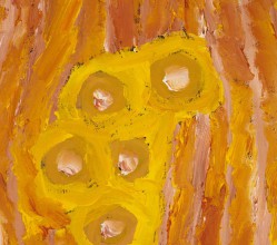 Aboriginal Art Painting on canvas by Makinti Napanangka Women’s Hair String MN1677