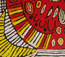 Aboriginal Art Painting on canvas by Narpula Scobie Napurrula Women’s Ceremony NS1682